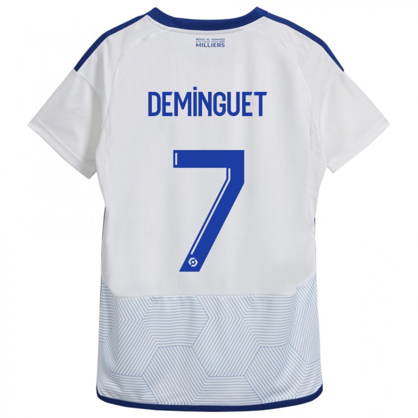 Męski Jessy Deminguet #7 Biały Wyjazdowa Koszulka 2023/24 Koszulki Klubowe
