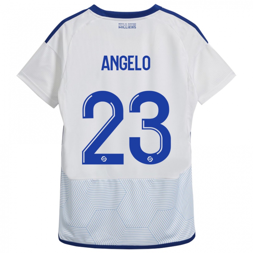 Męski Ângelo #23 Biały Wyjazdowa Koszulka 2023/24 Koszulki Klubowe