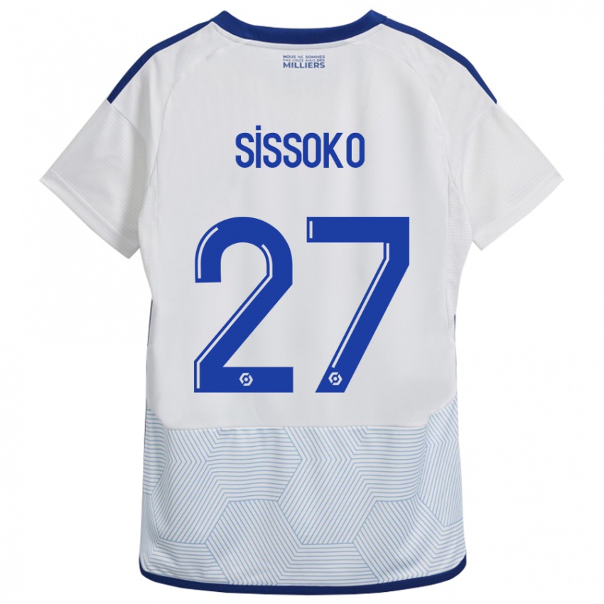 Męski Ibrahima Sissoko #27 Biały Wyjazdowa Koszulka 2023/24 Koszulki Klubowe