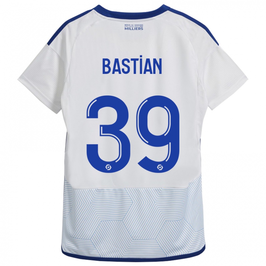 Męski Maxime Bastian #39 Biały Wyjazdowa Koszulka 2023/24 Koszulki Klubowe
