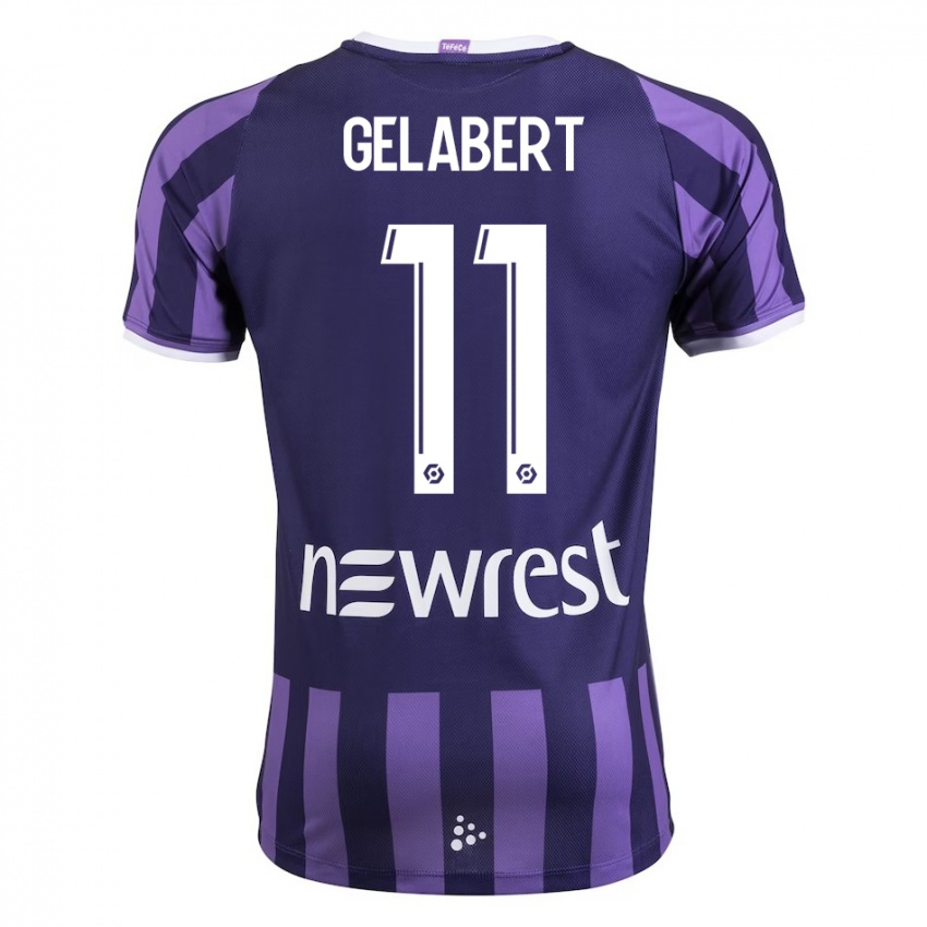 Męski César Gelabert #11 Purpurowy Wyjazdowa Koszulka 2023/24 Koszulki Klubowe
