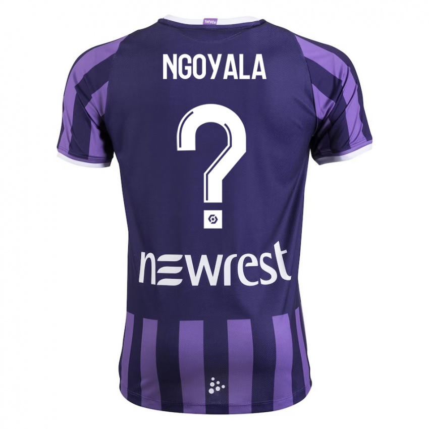 Męski Frédéric Efuele Ngoyala #0 Purpurowy Wyjazdowa Koszulka 2023/24 Koszulki Klubowe