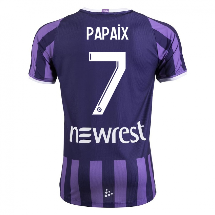 Męski Marie Papaix #7 Purpurowy Wyjazdowa Koszulka 2023/24 Koszulki Klubowe