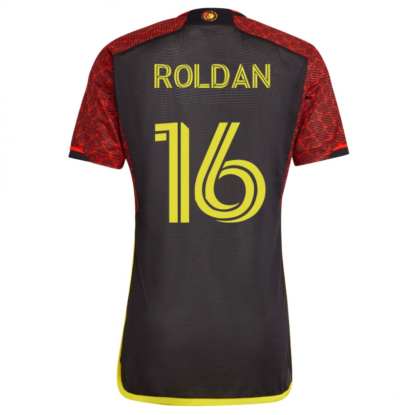 Męski Álex Roldán #16 Pomarańczowy Wyjazdowa Koszulka 2023/24 Koszulki Klubowe