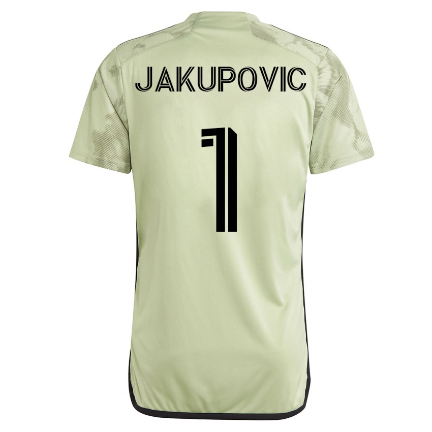 Męski Eldin Jakupovic #1 Zielony Wyjazdowa Koszulka 2023/24 Koszulki Klubowe