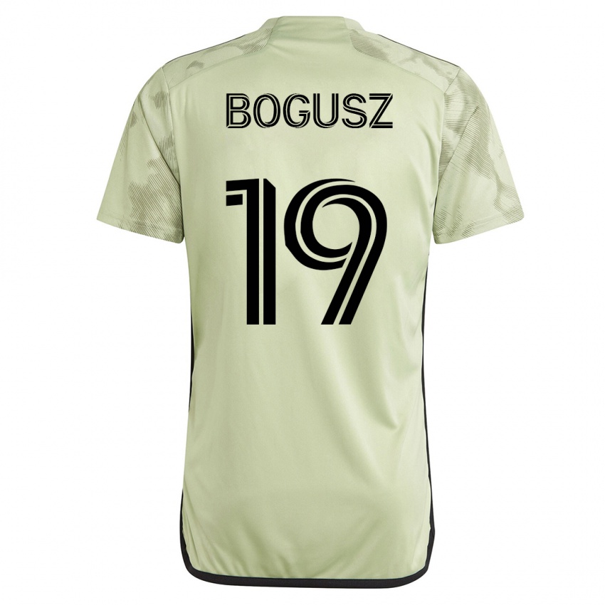 Męski Mateusz Bogusz #19 Zielony Wyjazdowa Koszulka 2023/24 Koszulki Klubowe