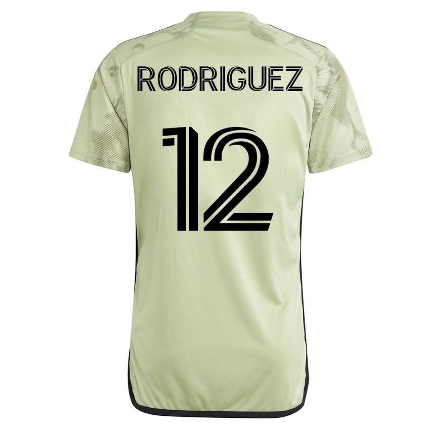 Męski Jeremi Rodriguez #12 Zielony Wyjazdowa Koszulka 2023/24 Koszulki Klubowe