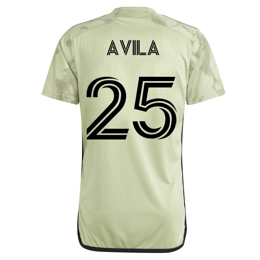 Męski Armando Avila #25 Zielony Wyjazdowa Koszulka 2023/24 Koszulki Klubowe