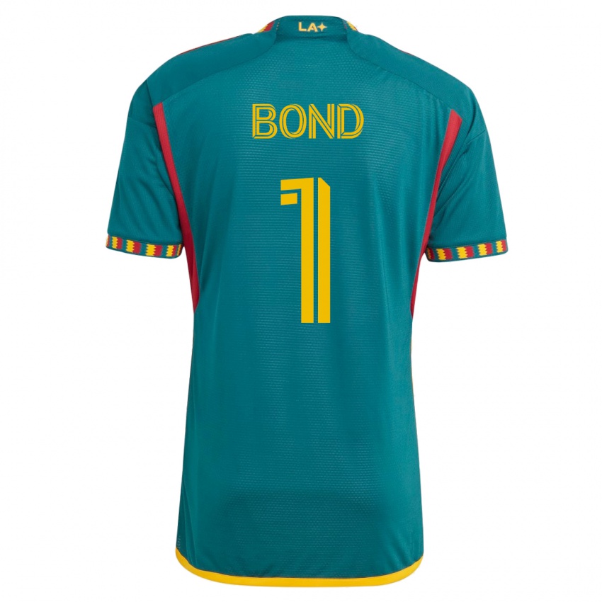 Męski Jonathan Bond #1 Zielony Wyjazdowa Koszulka 2023/24 Koszulki Klubowe