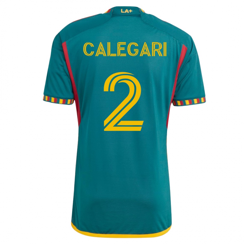 Męski Calegari #2 Zielony Wyjazdowa Koszulka 2023/24 Koszulki Klubowe