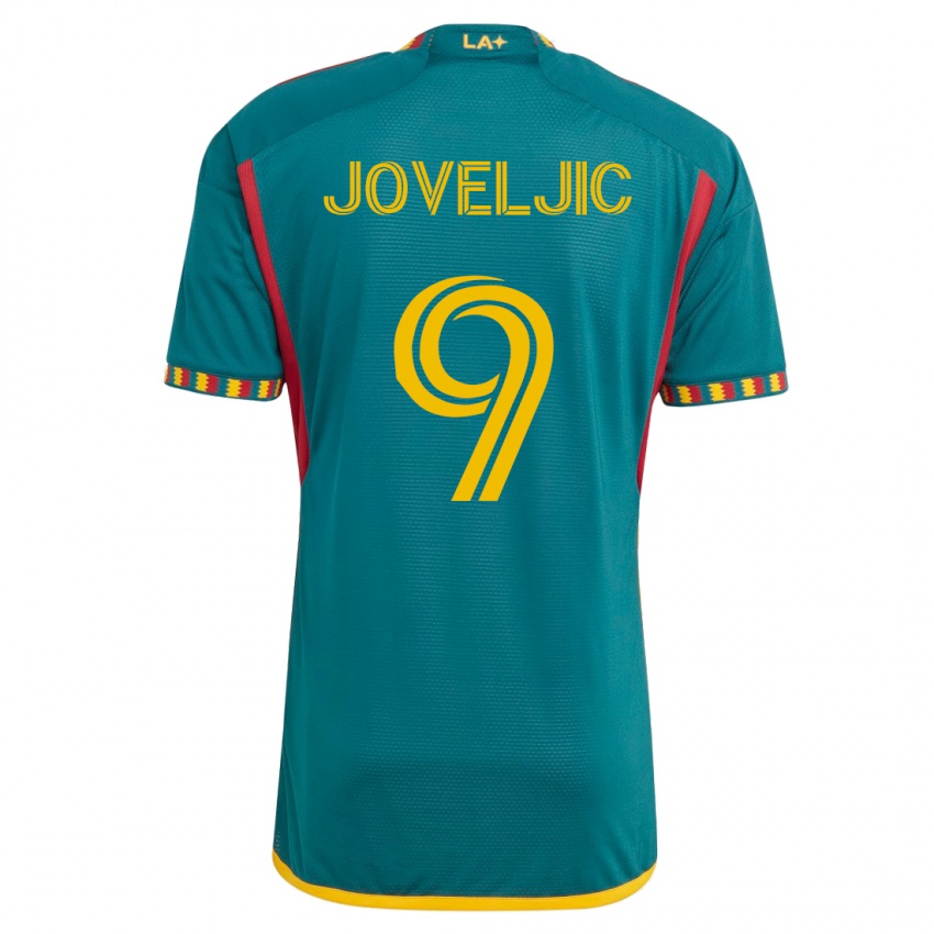 Męski Dejan Joveljic #9 Zielony Wyjazdowa Koszulka 2023/24 Koszulki Klubowe