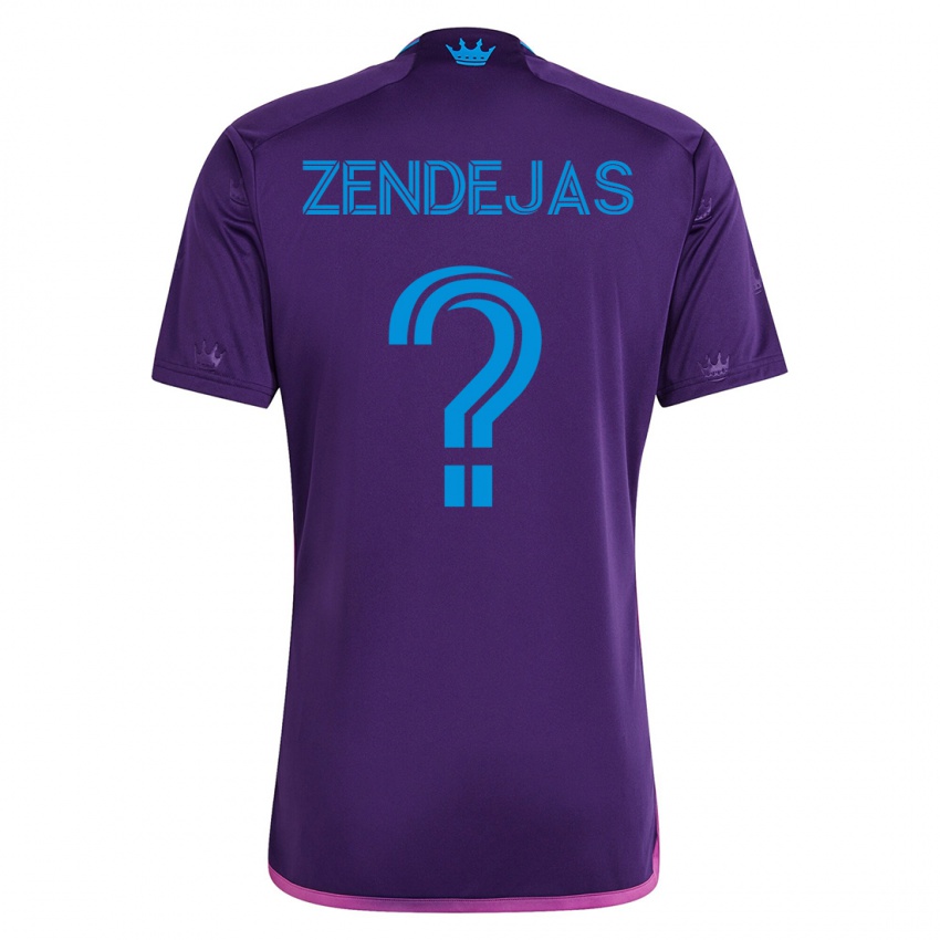 Męski Adrián Zendejas #0 Fioletowy Wyjazdowa Koszulka 2023/24 Koszulki Klubowe
