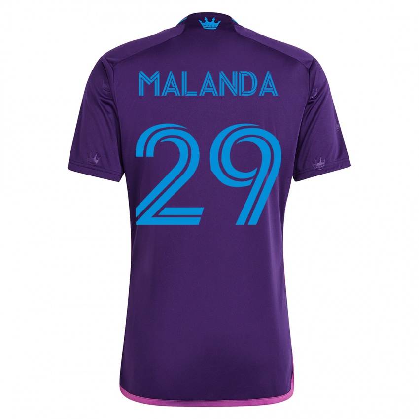Męski Adilson Malanda #29 Fioletowy Wyjazdowa Koszulka 2023/24 Koszulki Klubowe