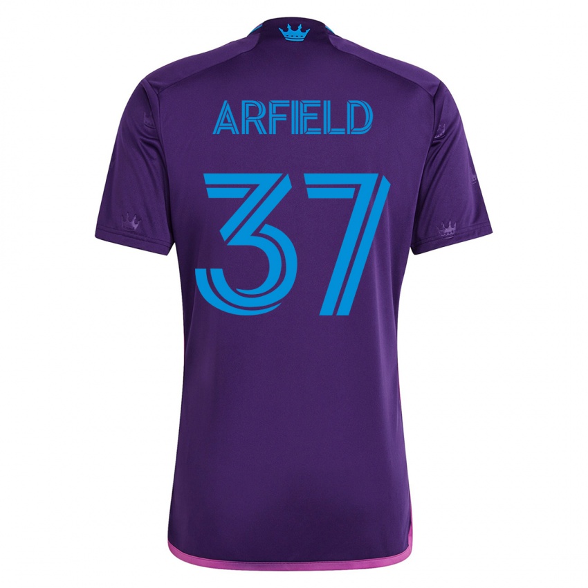 Męski Scott Arfield #37 Fioletowy Wyjazdowa Koszulka 2023/24 Koszulki Klubowe