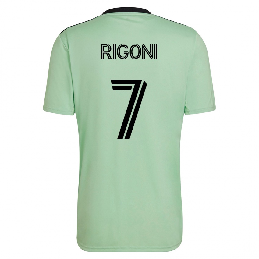 Męski Emiliano Rigoni #7 Jasnozielony Wyjazdowa Koszulka 2023/24 Koszulki Klubowe