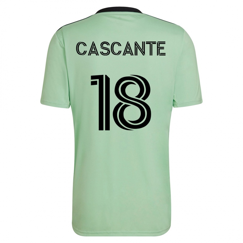 Męski Julio Cascante #18 Jasnozielony Wyjazdowa Koszulka 2023/24 Koszulki Klubowe