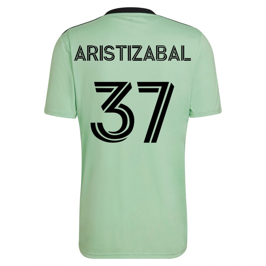 Męski Nicolas Aristizabal #37 Jasnozielony Wyjazdowa Koszulka 2023/24 Koszulki Klubowe