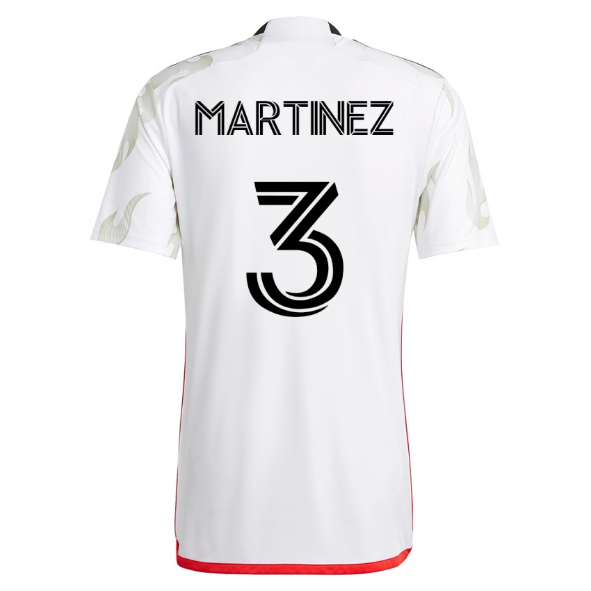 Męski José Antonio Martínez #3 Biały Wyjazdowa Koszulka 2023/24 Koszulki Klubowe