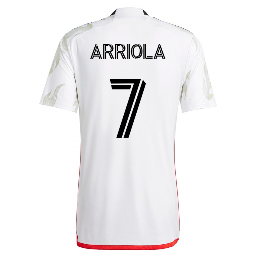 Męski Paul Arriola #7 Biały Wyjazdowa Koszulka 2023/24 Koszulki Klubowe