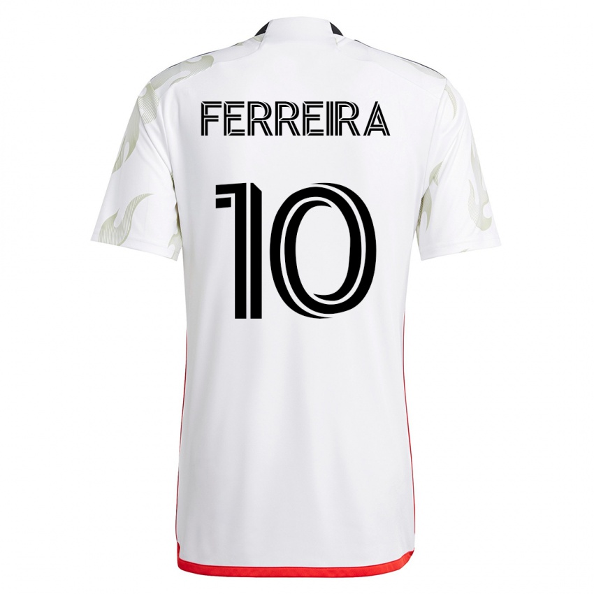Męski Jesús Ferreira #10 Biały Wyjazdowa Koszulka 2023/24 Koszulki Klubowe