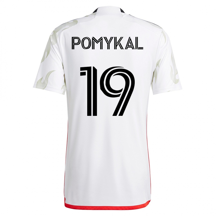 Męski Paxton Pomykal #19 Biały Wyjazdowa Koszulka 2023/24 Koszulki Klubowe