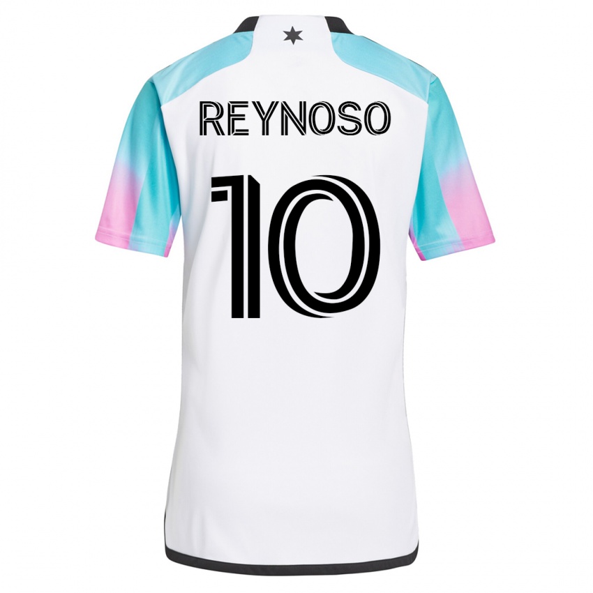 Męski Emanuel Reynoso #10 Biały Wyjazdowa Koszulka 2023/24 Koszulki Klubowe