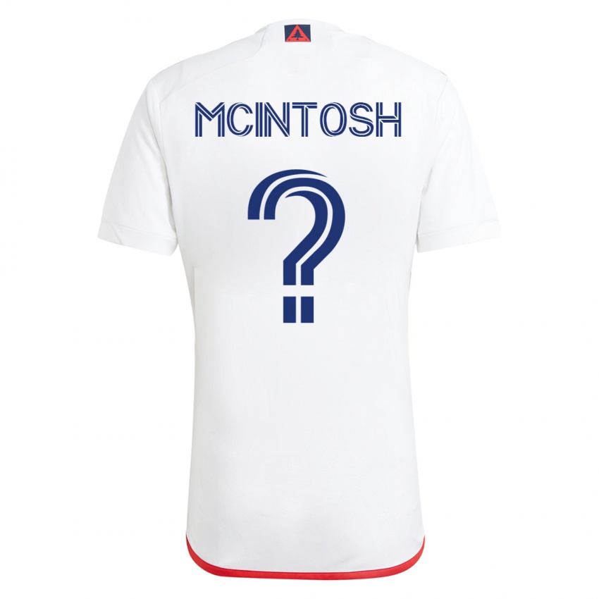Męski Damario Mcintosh #0 Biało - Czerwony Wyjazdowa Koszulka 2023/24 Koszulki Klubowe