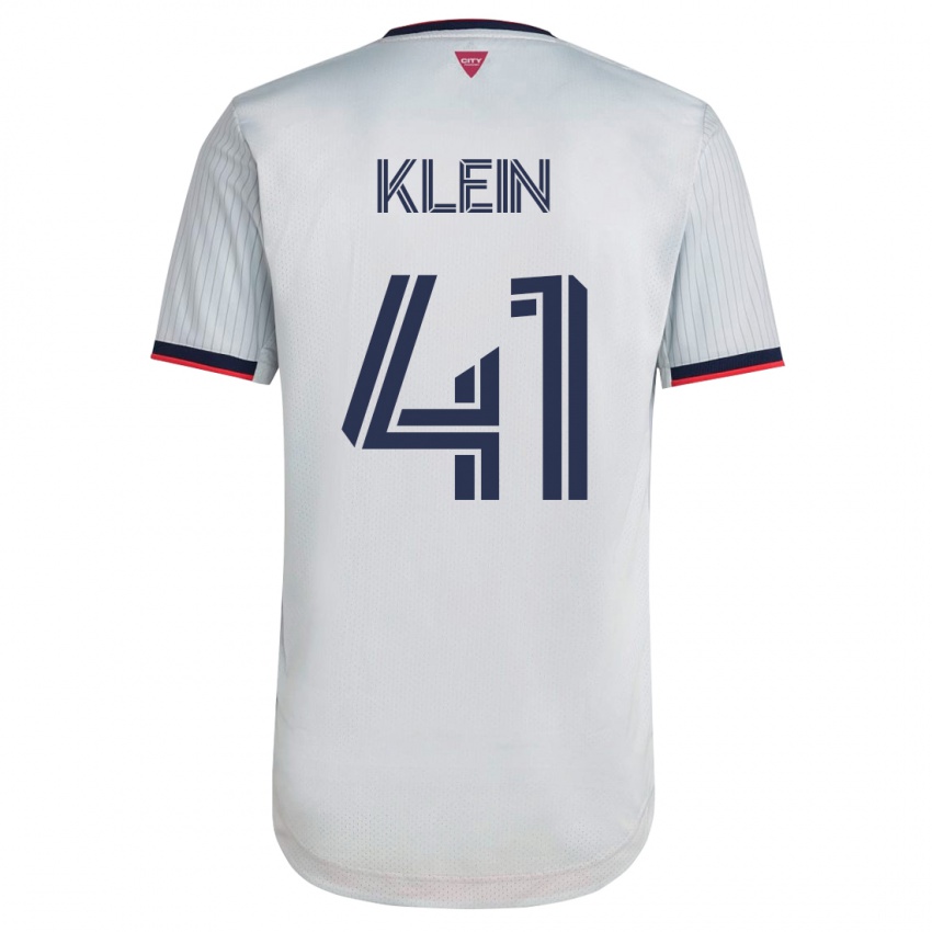 Męski Johnny Klein #41 Biały Wyjazdowa Koszulka 2023/24 Koszulki Klubowe