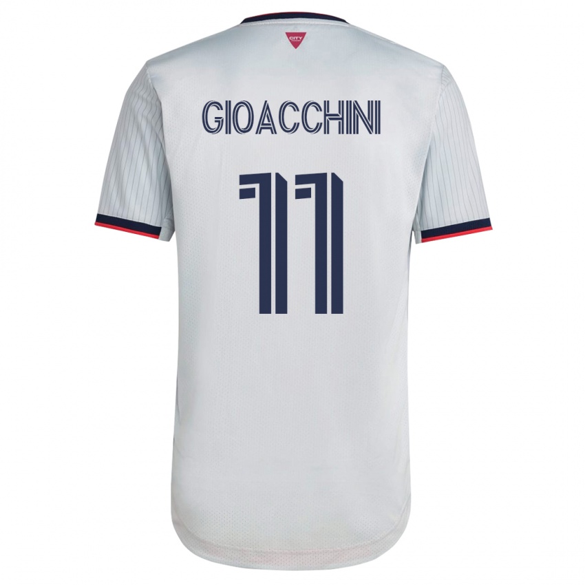 Męski Nicholas Gioacchini #11 Biały Wyjazdowa Koszulka 2023/24 Koszulki Klubowe