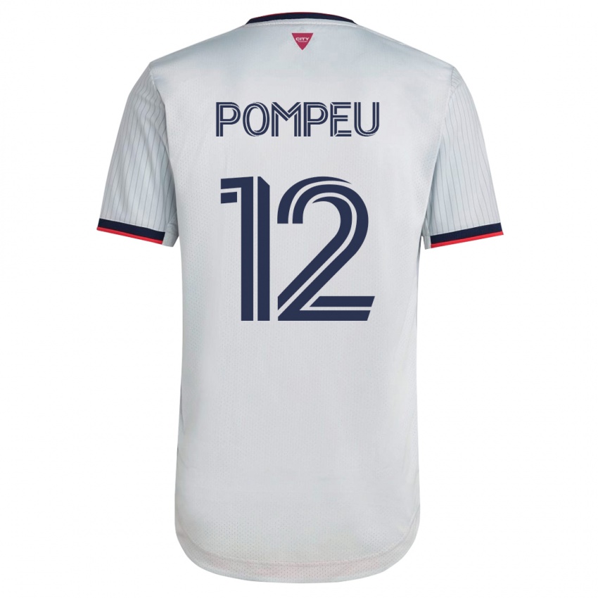 Męski Célio Pompeu #12 Biały Wyjazdowa Koszulka 2023/24 Koszulki Klubowe