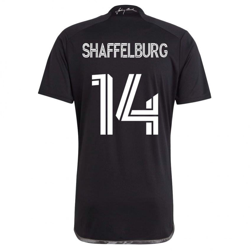 Męski Jacob Shaffelburg #14 Czarny Wyjazdowa Koszulka 2023/24 Koszulki Klubowe