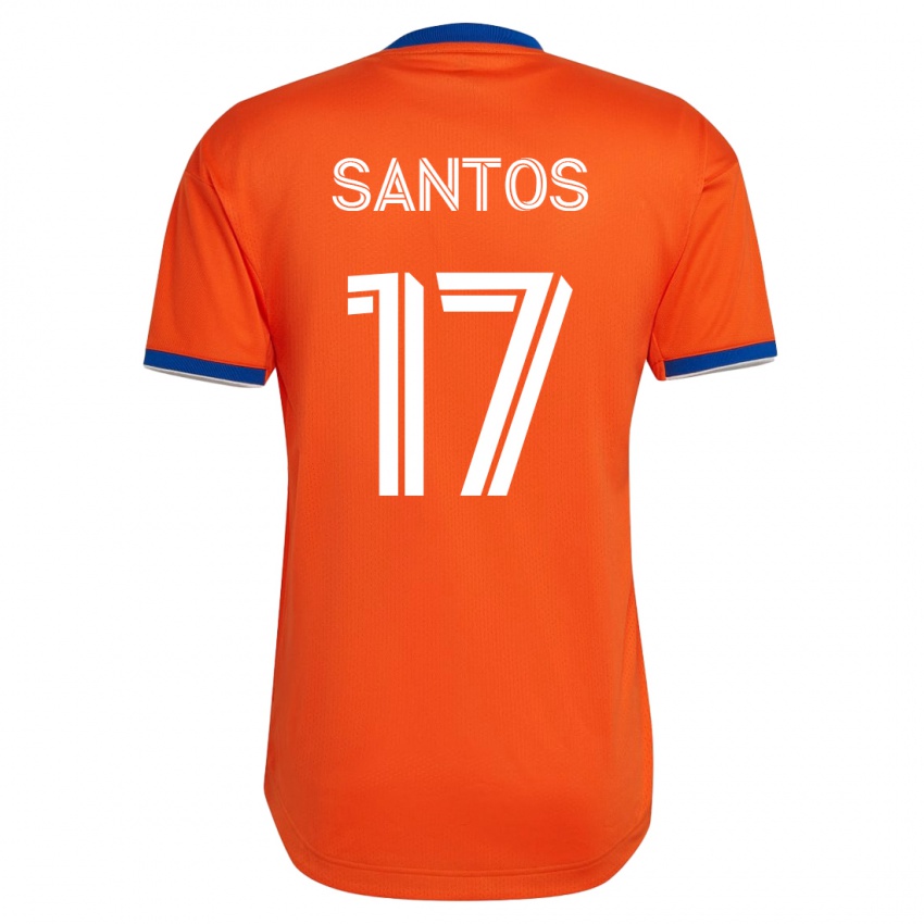 Męski Sergio Santos #17 Biały Wyjazdowa Koszulka 2023/24 Koszulki Klubowe
