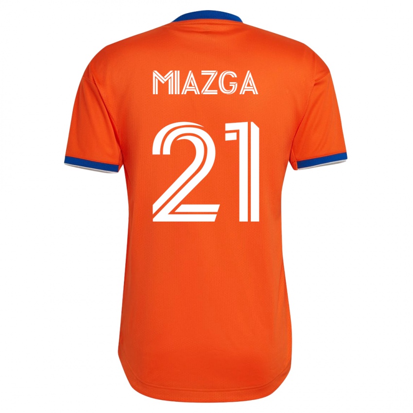 Męski Matt Miazga #21 Biały Wyjazdowa Koszulka 2023/24 Koszulki Klubowe