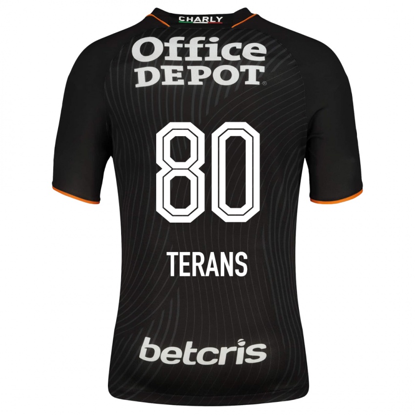 Męski David Terans #80 Czarny Wyjazdowa Koszulka 2023/24 Koszulki Klubowe