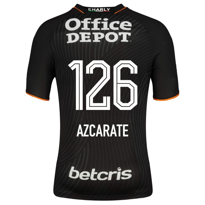 Męski Yerar Azcárate #126 Czarny Wyjazdowa Koszulka 2023/24 Koszulki Klubowe