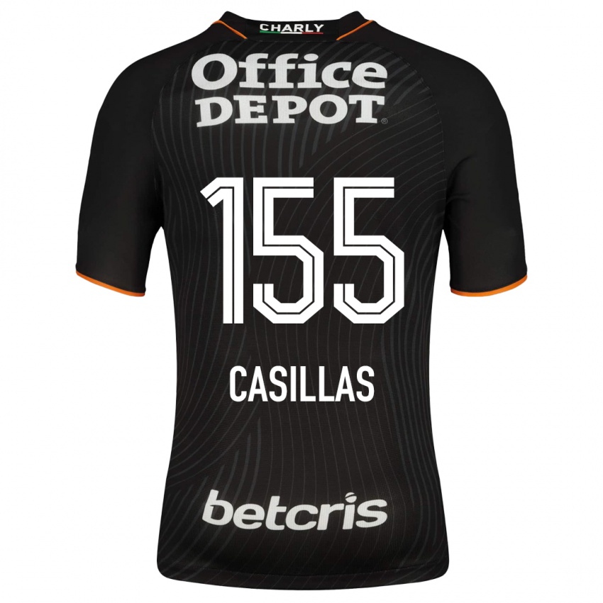 Męski Johan Casillas #155 Czarny Wyjazdowa Koszulka 2023/24 Koszulki Klubowe