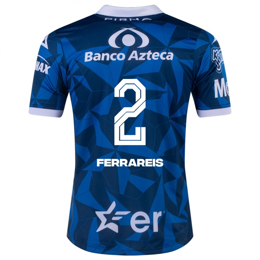 Męski Gustavo Ferrareis #2 Niebieski Wyjazdowa Koszulka 2023/24 Koszulki Klubowe