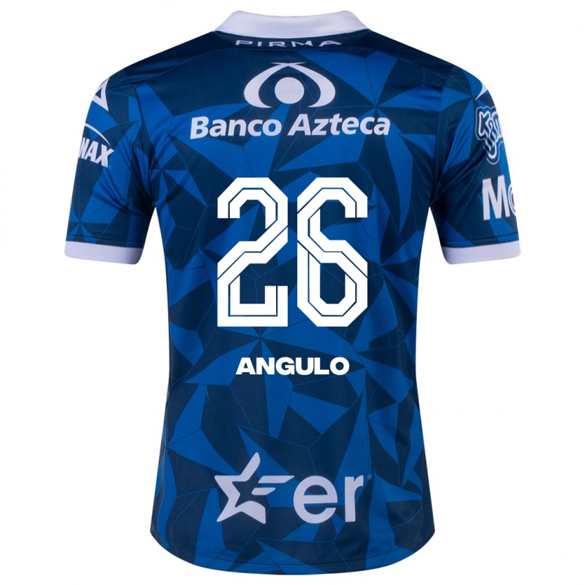 Męski Brayan Angulo #26 Niebieski Wyjazdowa Koszulka 2023/24 Koszulki Klubowe