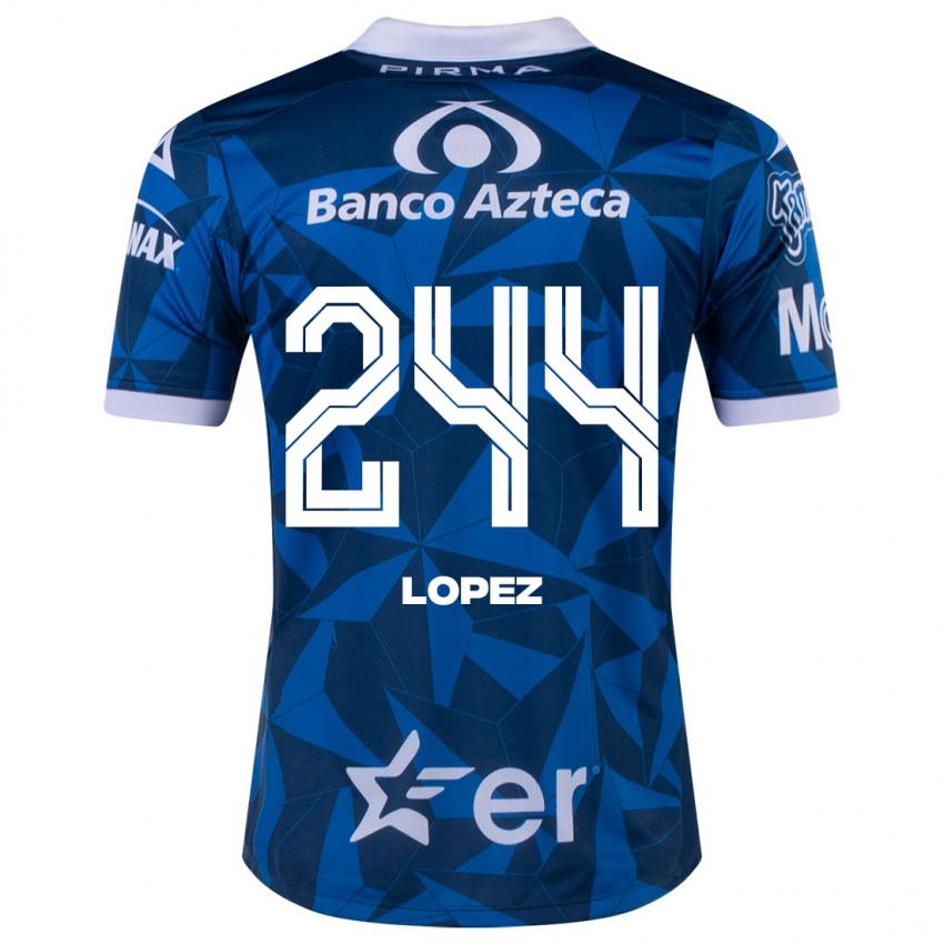 Męski Daniel López #244 Niebieski Wyjazdowa Koszulka 2023/24 Koszulki Klubowe