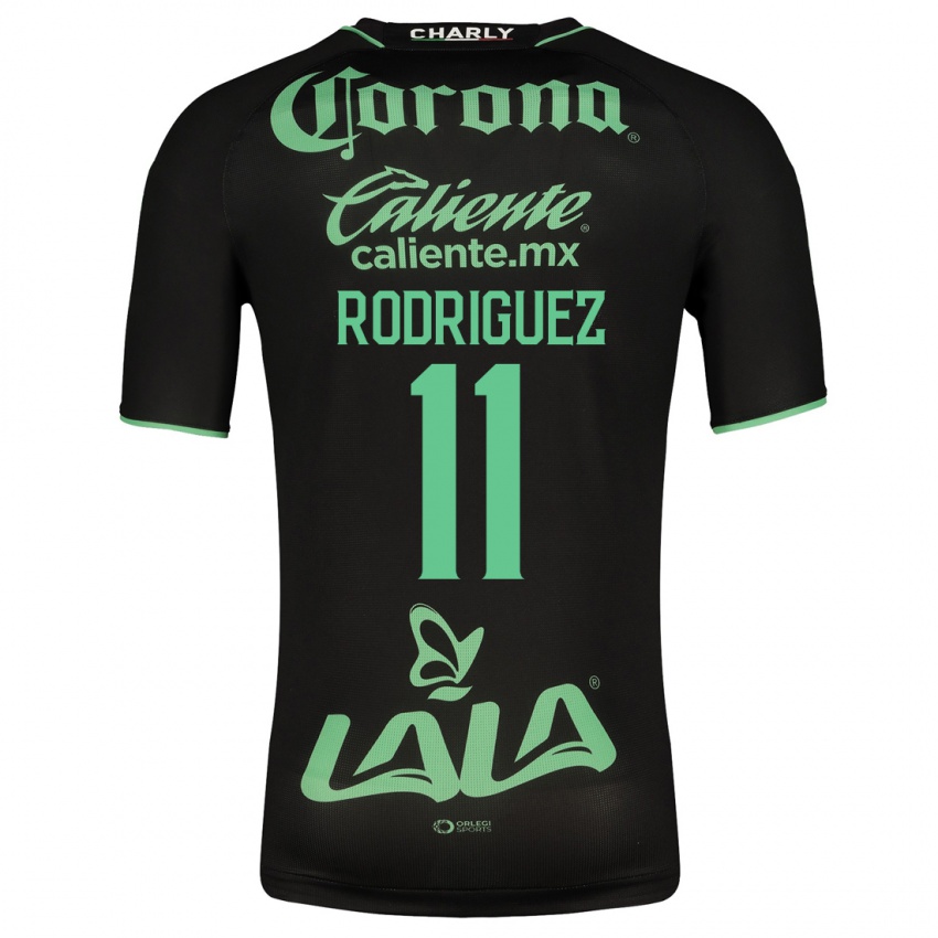 Męski Cynthia Rodríguez #11 Czarny Wyjazdowa Koszulka 2023/24 Koszulki Klubowe