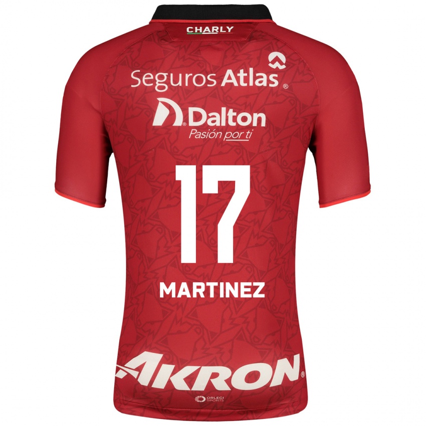 Męski Jaziel Martinez #17 Czerwony Wyjazdowa Koszulka 2023/24 Koszulki Klubowe