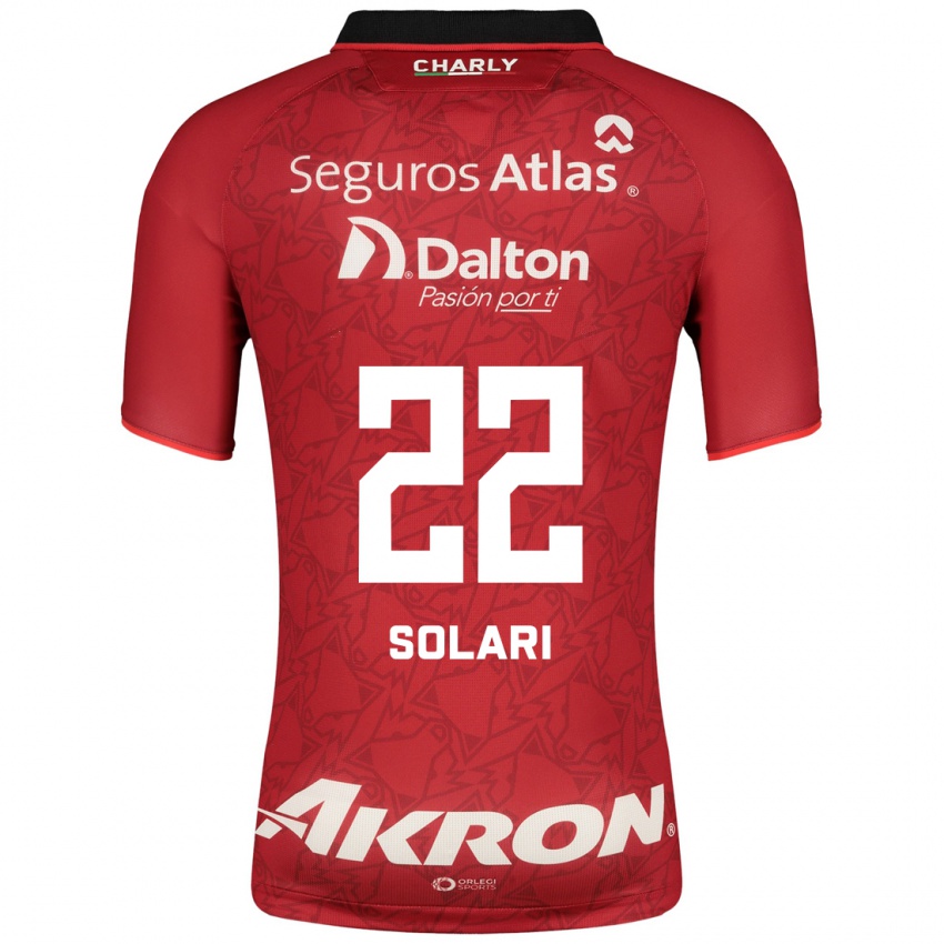 Męski Augusto Solari #22 Czerwony Wyjazdowa Koszulka 2023/24 Koszulki Klubowe