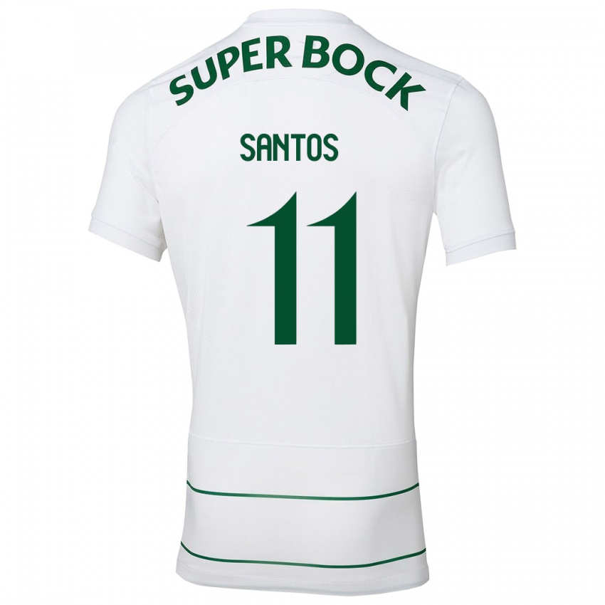 Męski Nuno Santos #11 Biały Wyjazdowa Koszulka 2023/24 Koszulki Klubowe