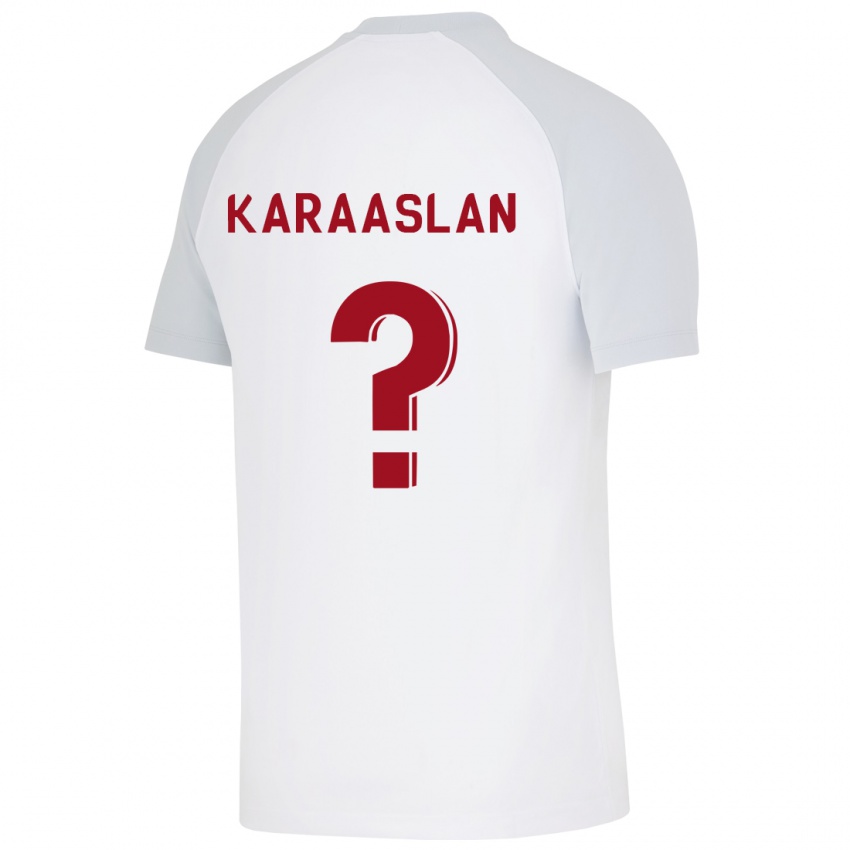 Męski Ahmet Kerem Karaaslan #0 Biały Wyjazdowa Koszulka 2023/24 Koszulki Klubowe