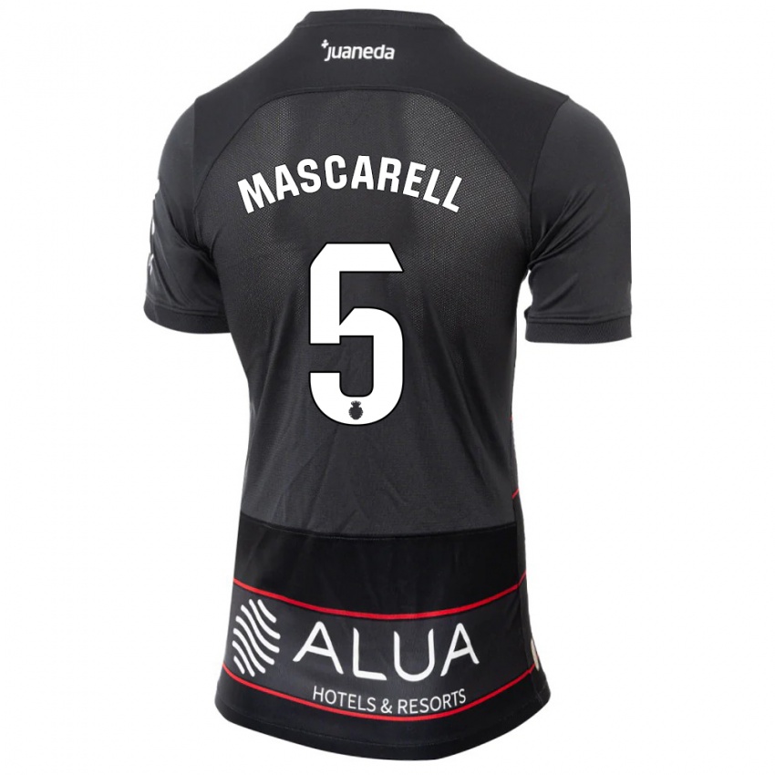 Męski Omar Mascarell #5 Czarny Wyjazdowa Koszulka 2023/24 Koszulki Klubowe