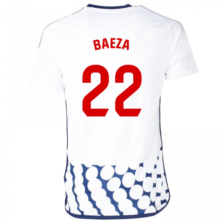 Męski Miguel Baeza #22 Biały Wyjazdowa Koszulka 2023/24 Koszulki Klubowe