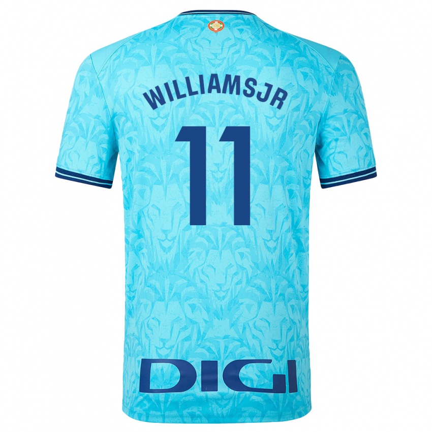 Męski Nico Williams #11 Niebieskie Niebo Wyjazdowa Koszulka 2023/24 Koszulki Klubowe