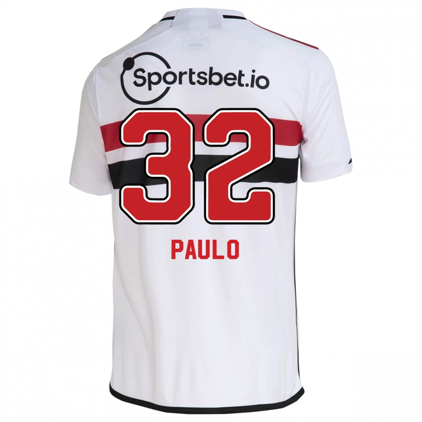 Kobiety Marcos Paulo #32 Biały Domowa Koszulka 2023/24 Koszulki Klubowe