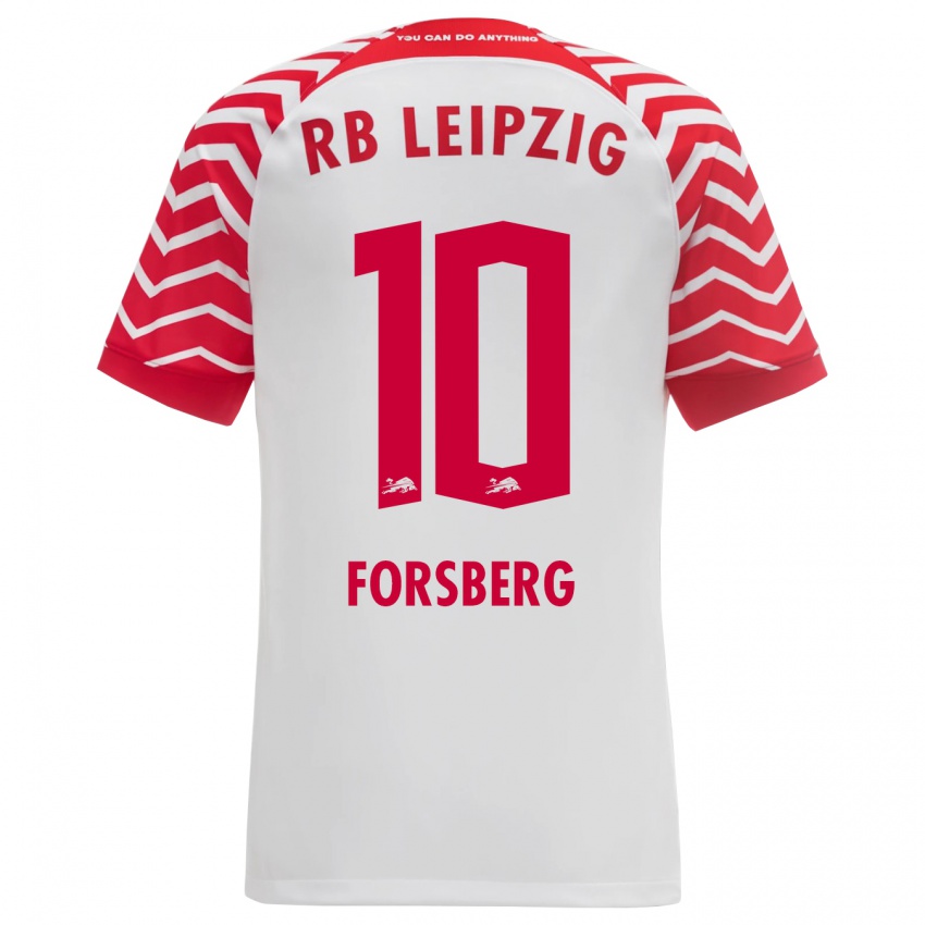 Kobiety Emil Forsberg #10 Biały Domowa Koszulka 2023/24 Koszulki Klubowe