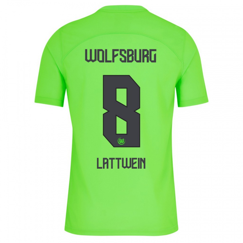 Kobiety Lena Lattwein #8 Zielony Domowa Koszulka 2023/24 Koszulki Klubowe